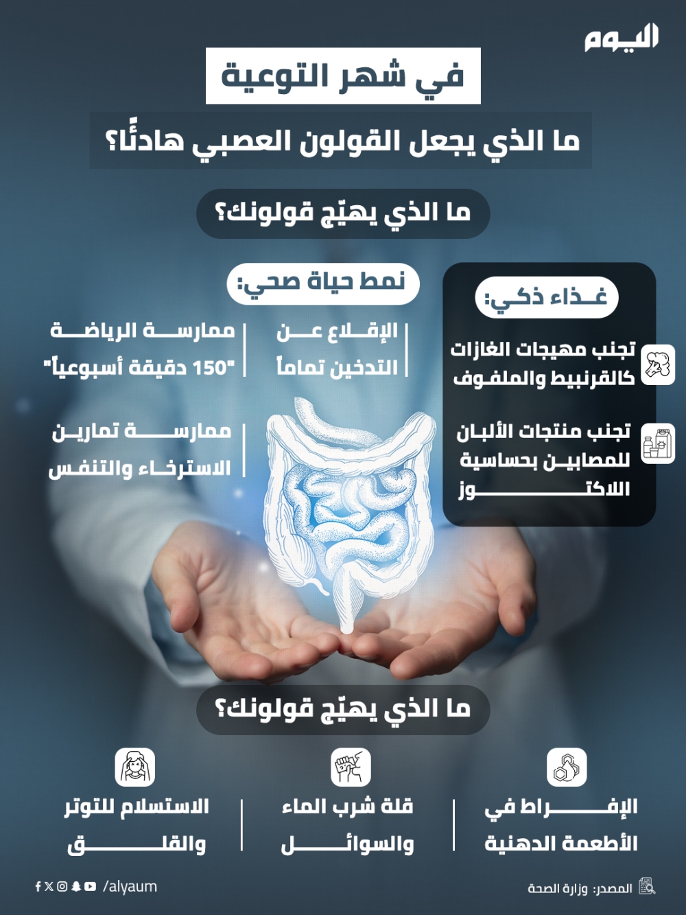 في شهر التوعية.. ما الذي يجعل القولون العصبي هادئًا؟