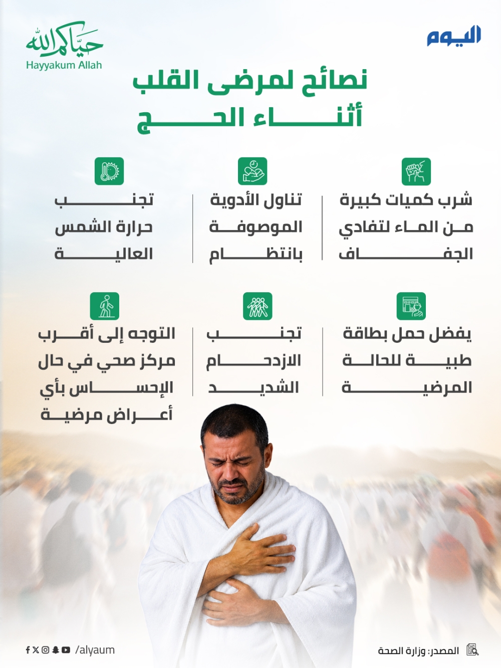 نصائح لمرضى القلب أثناء الحج